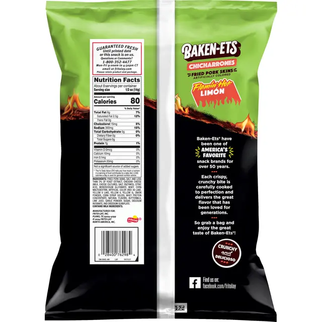 Baken-Ets® Flamin Hot® Limon Fried Pork Skins