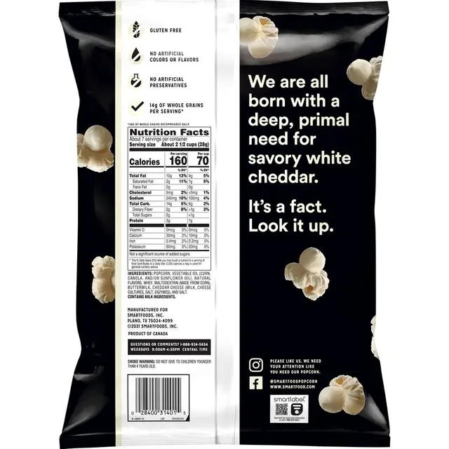 Smartfood® White Cheddar Flavored Popcorn