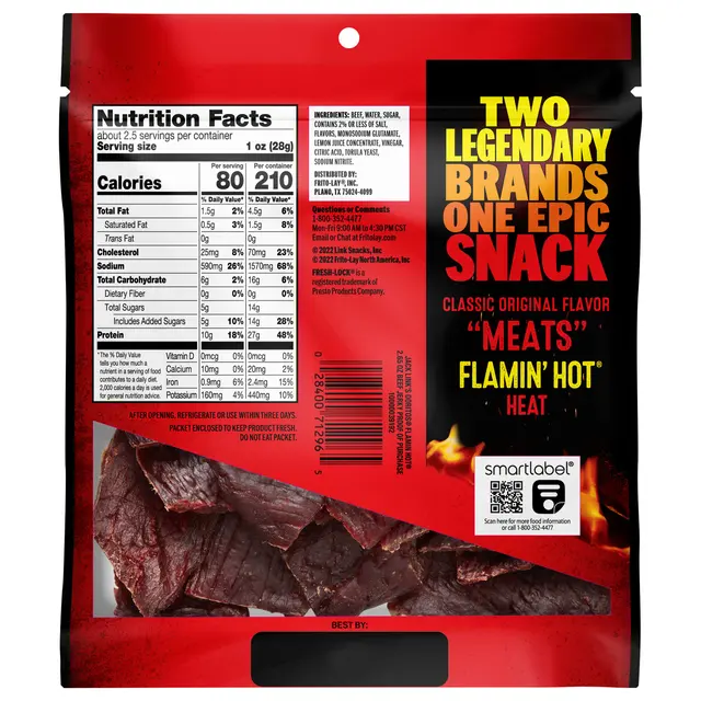 Jack Link's® Flamin Hot® Original Strip Beef Jerky