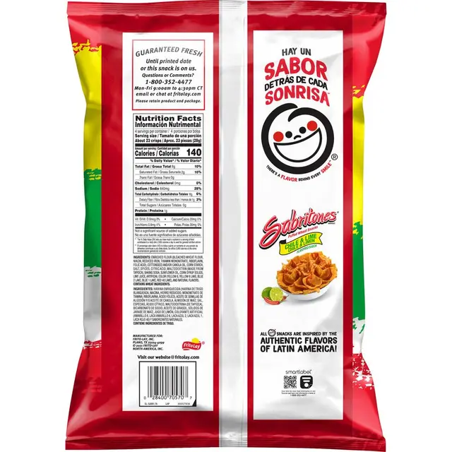 Sabritones® Chile & Lime Flavored Puffed Wheat Snacks