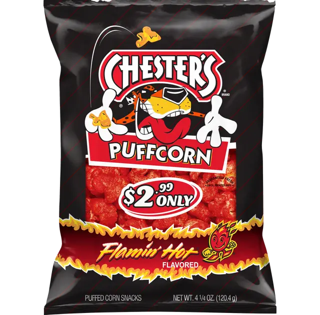Chester's® Puffcorn Flamin' Hot® Flavored Corn Snacks