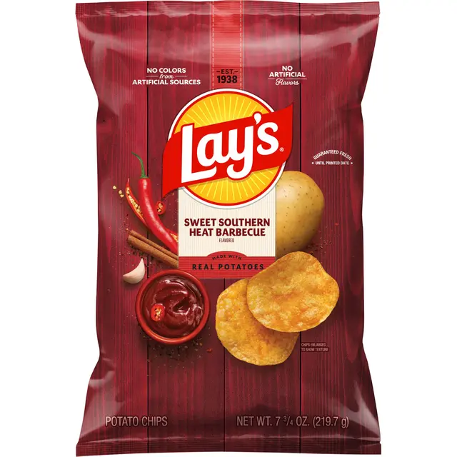 Lay's® Sweet Southern Heat Barbecue Flavored Potato Chips