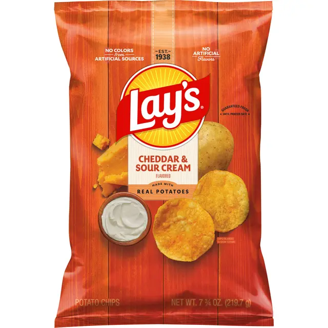 Lay's® Cheddar & Sour Cream Flavored Potato Chips
