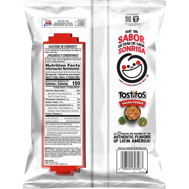 Tostitos® Salsa Verde Flavored Tortilla Chips