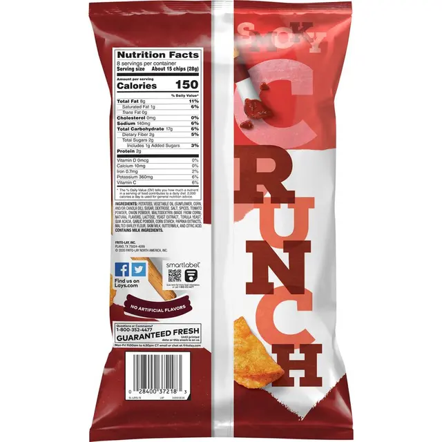 Lay's® Kettle Cooked Potato Chips Mesquite Bbq Flavored 8 Oz