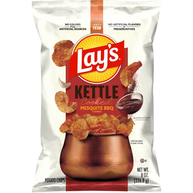 Lay's® Kettle Cooked Mesquite BBQ Flavored Potato Chips