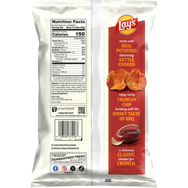 Lay's® Kettle Cooked Mesquite BBQ Flavored Potato Chips