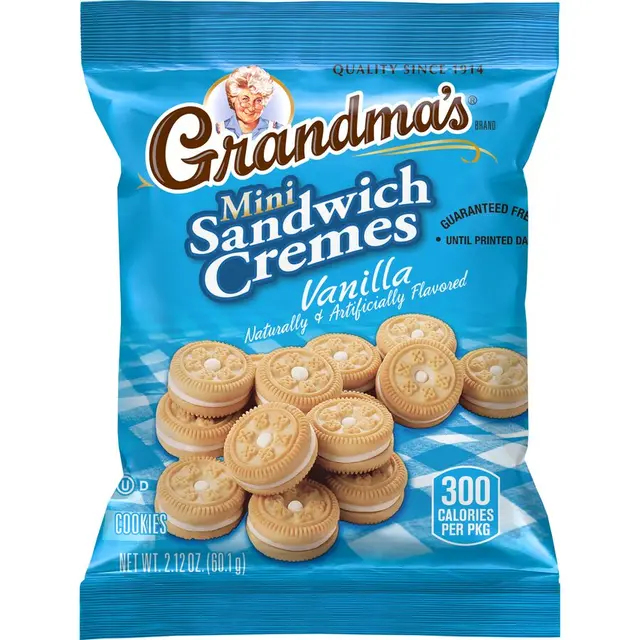 Grandma's® Brand Mini Vanilla Flavored Sandwich Creme Cookies