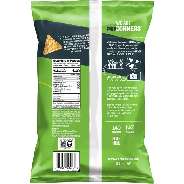 PopCorners® Jalapeno Popper Flavored Popped-Corn Snacks